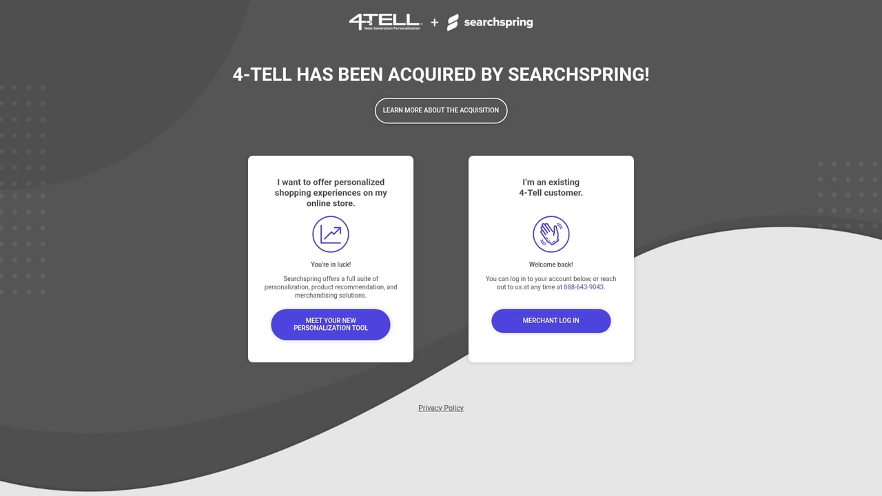 Screenshot of 4-Tell website