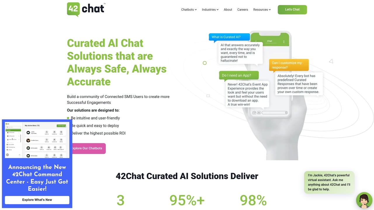 Screenshot of 42Chat website