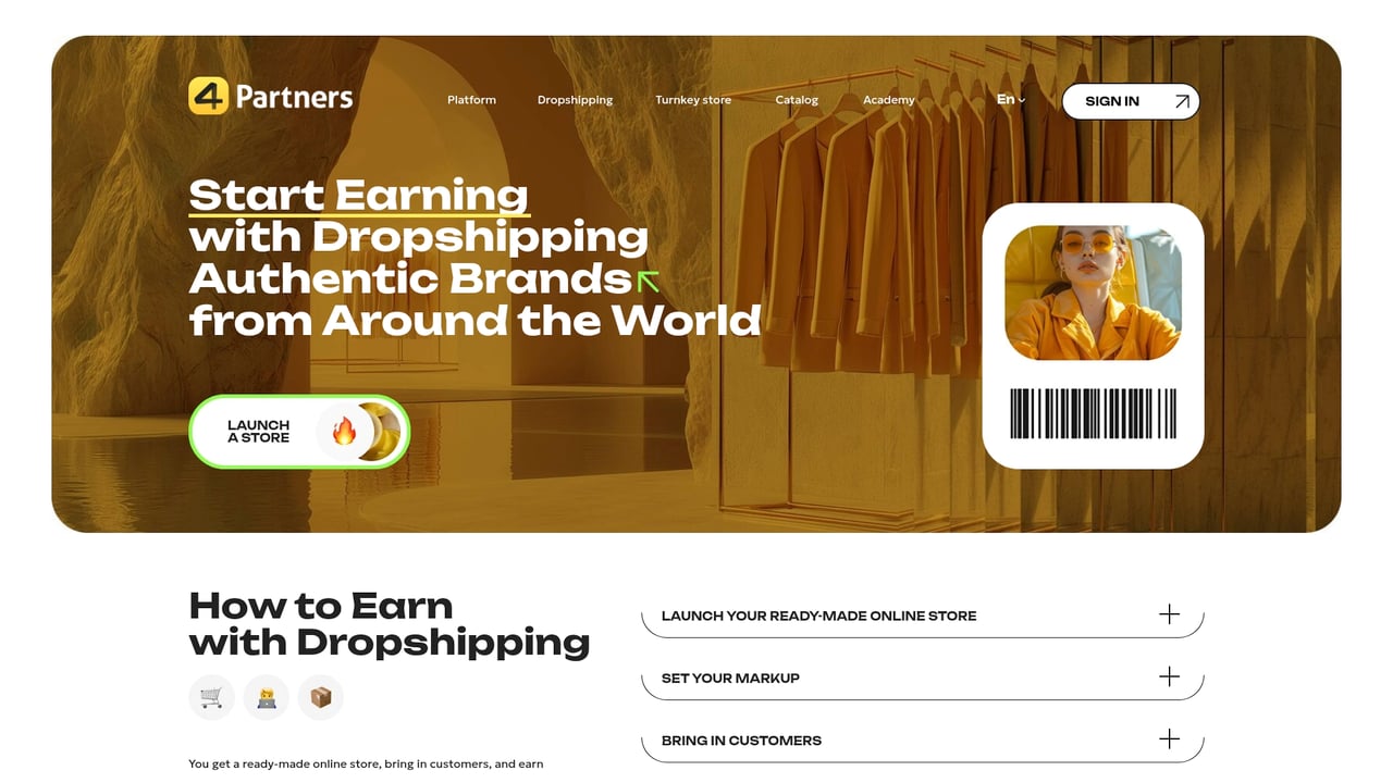 Screenshot of 4Partners website