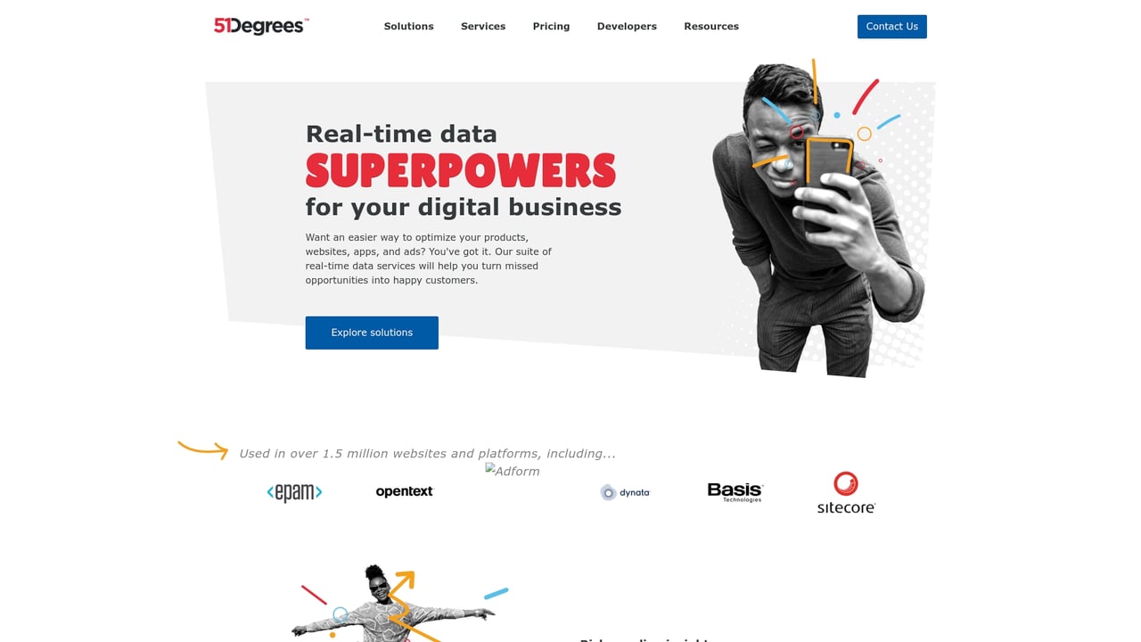 Screenshot of 52Degrees website