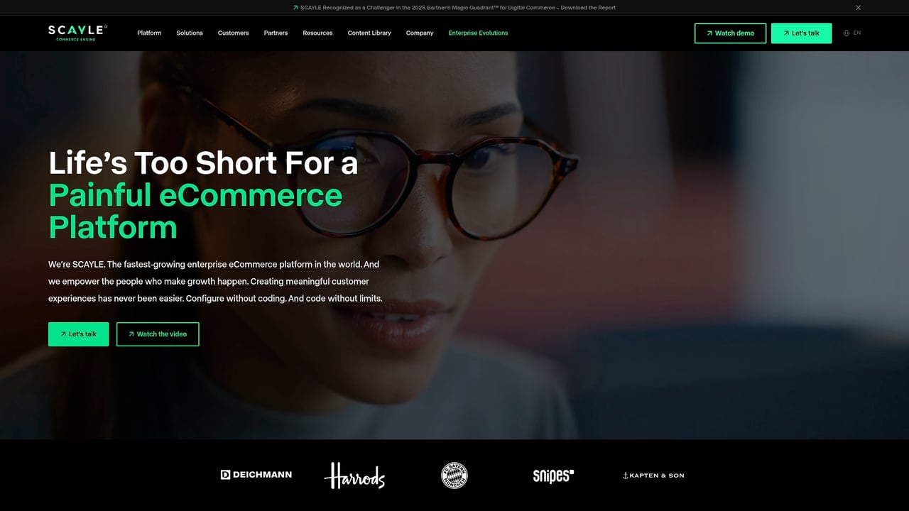 Screenshot of ABOUT YOU Commerce Suite website