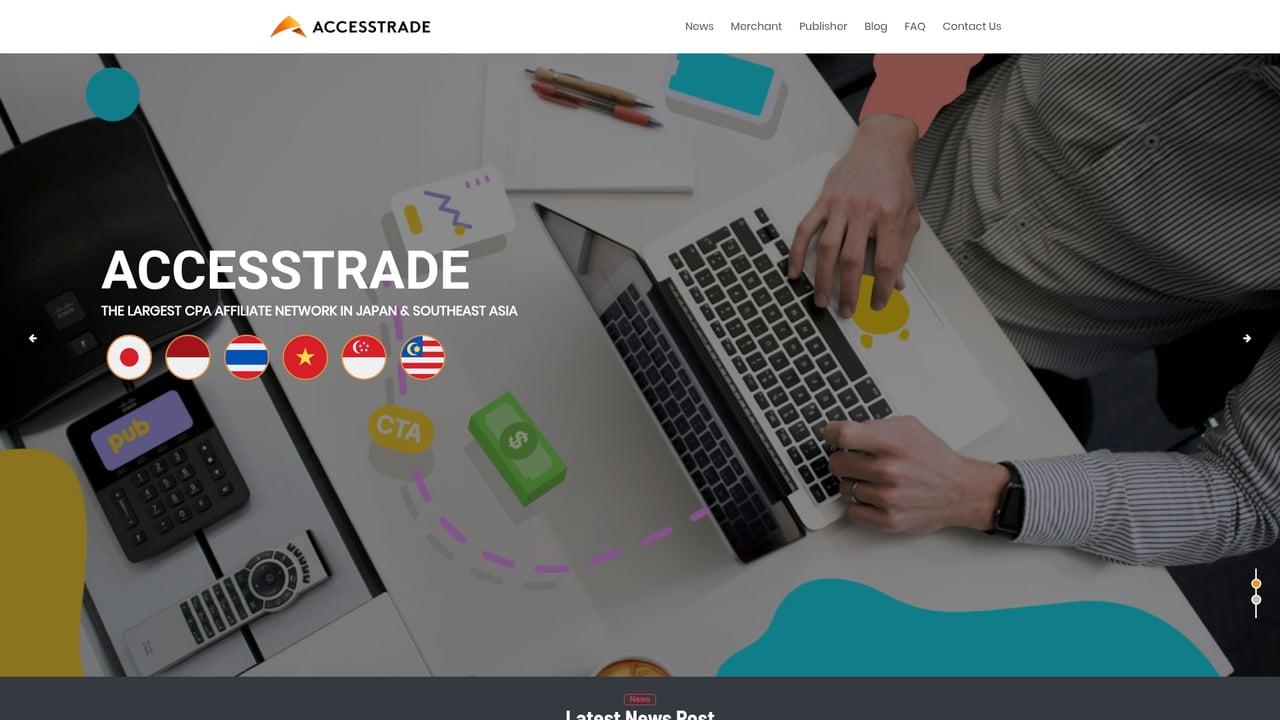 Screenshot of AccessTrade website