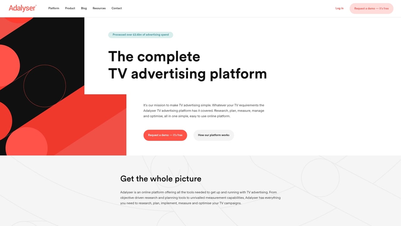 Screenshot of Adalyser website