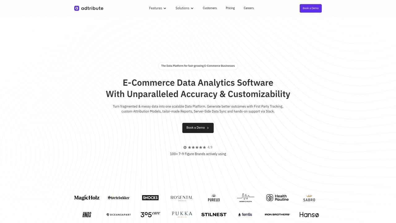 Screenshot of Adtribute website