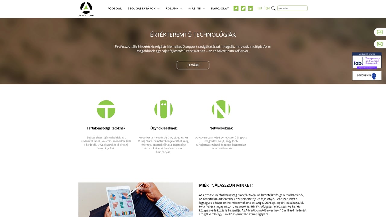 Screenshot of Adverticum website