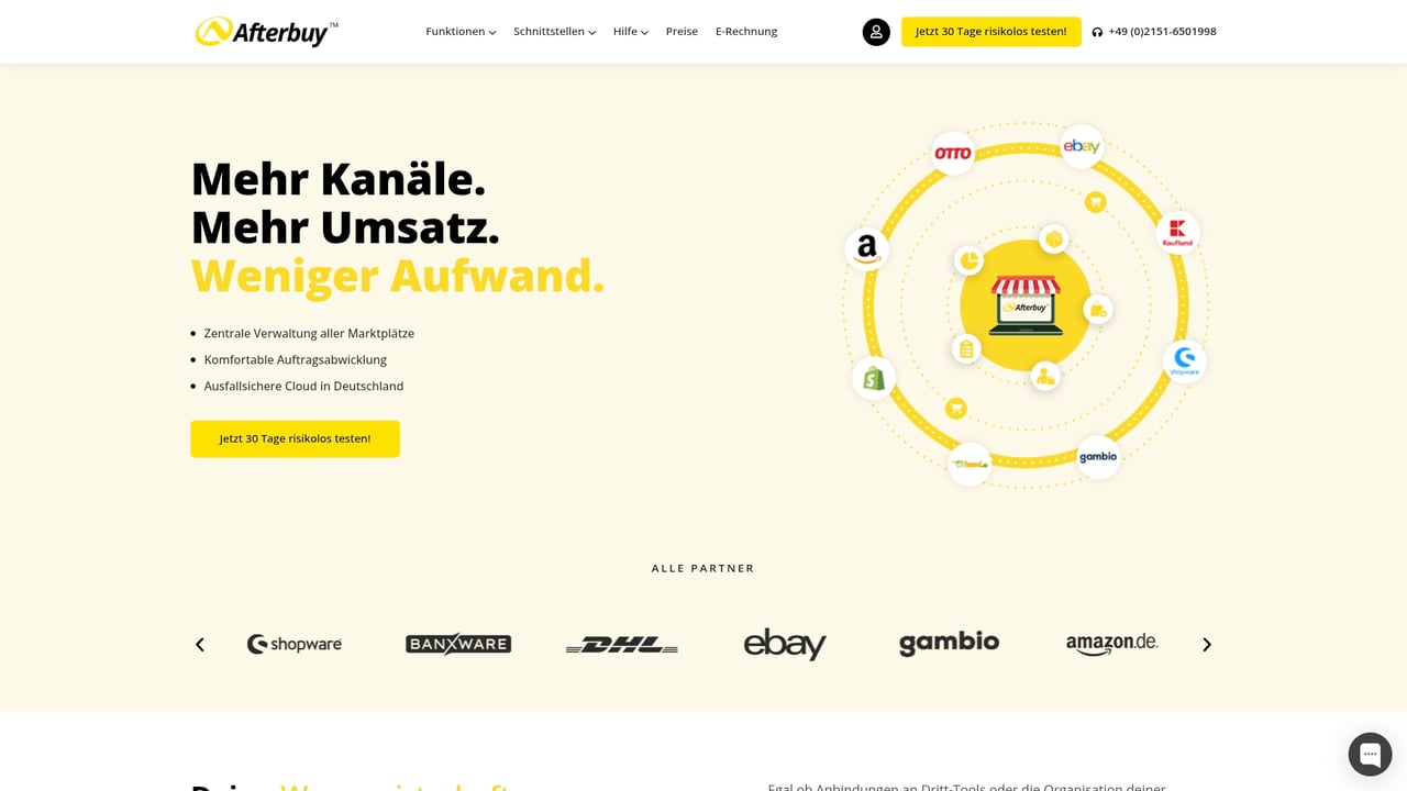 Screenshot of AfterBuy website