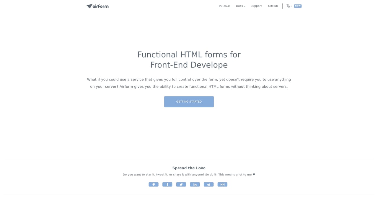 Screenshot of Airform website