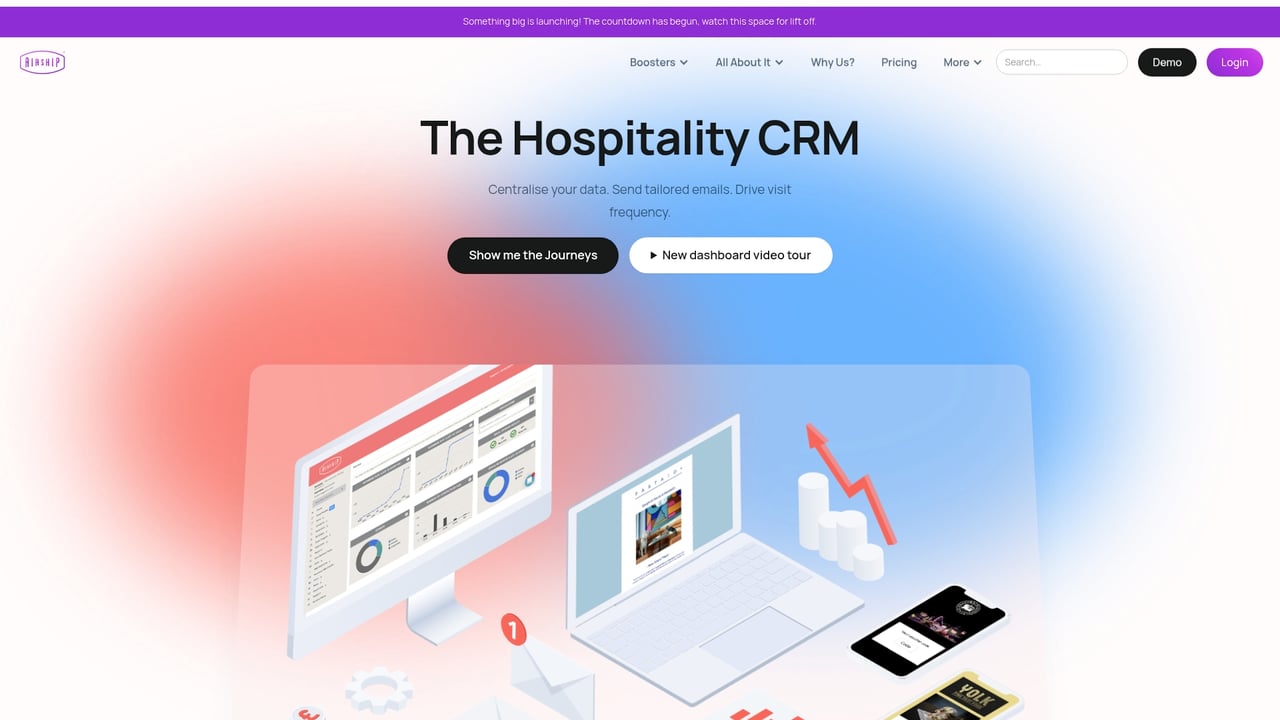Screenshot of Airship CRM website