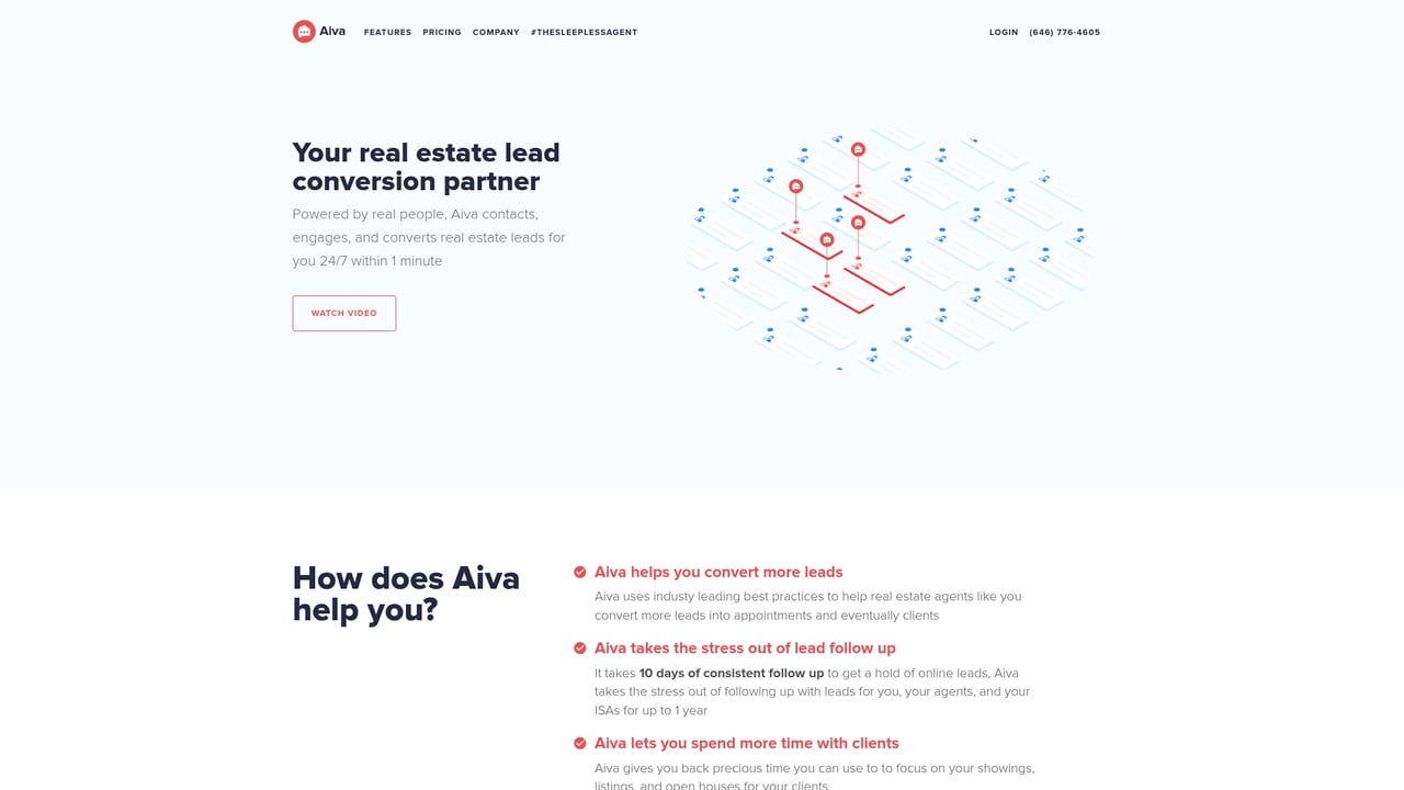 Screenshot of Aiva website