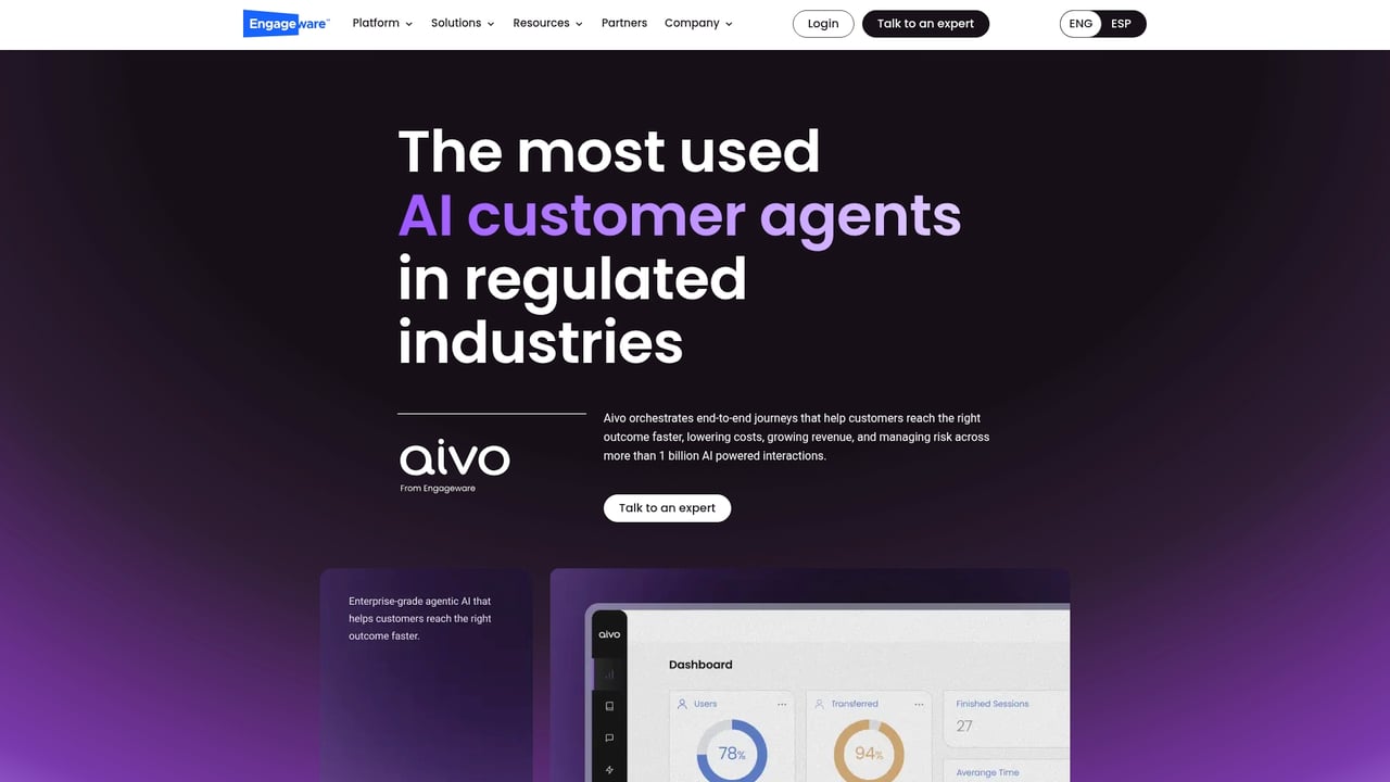 Screenshot of Aivo website