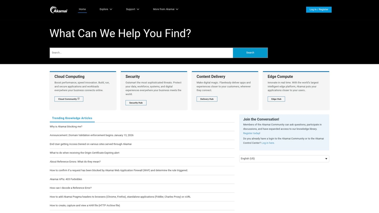 Screenshot of Akamai mPulse website