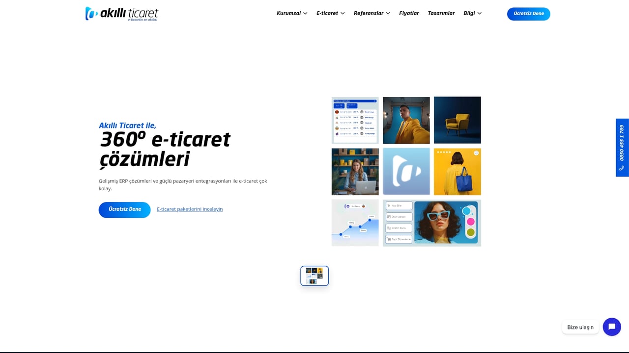 Screenshot of Akilli Ticaret website
