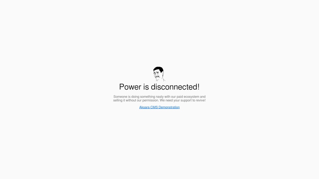 Screenshot of Aksara CMS website