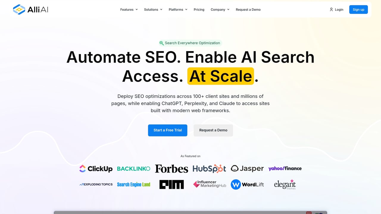 Screenshot of Alli website