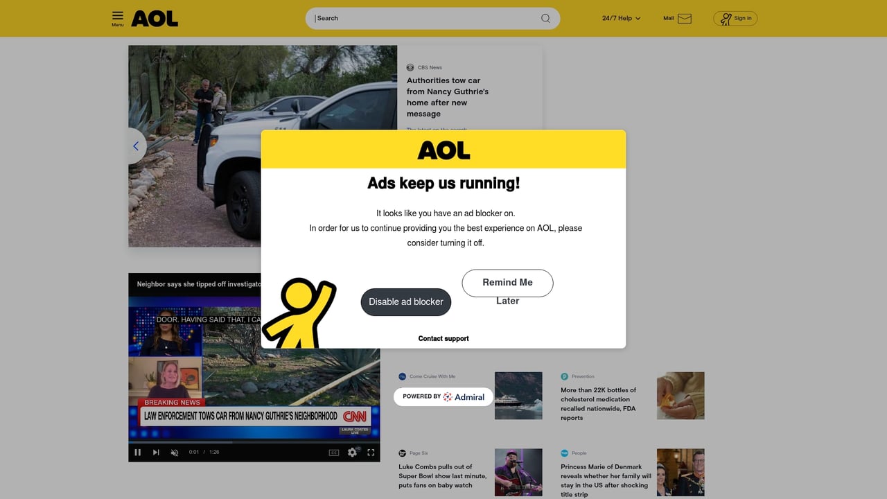 Screenshot of AOLserver website