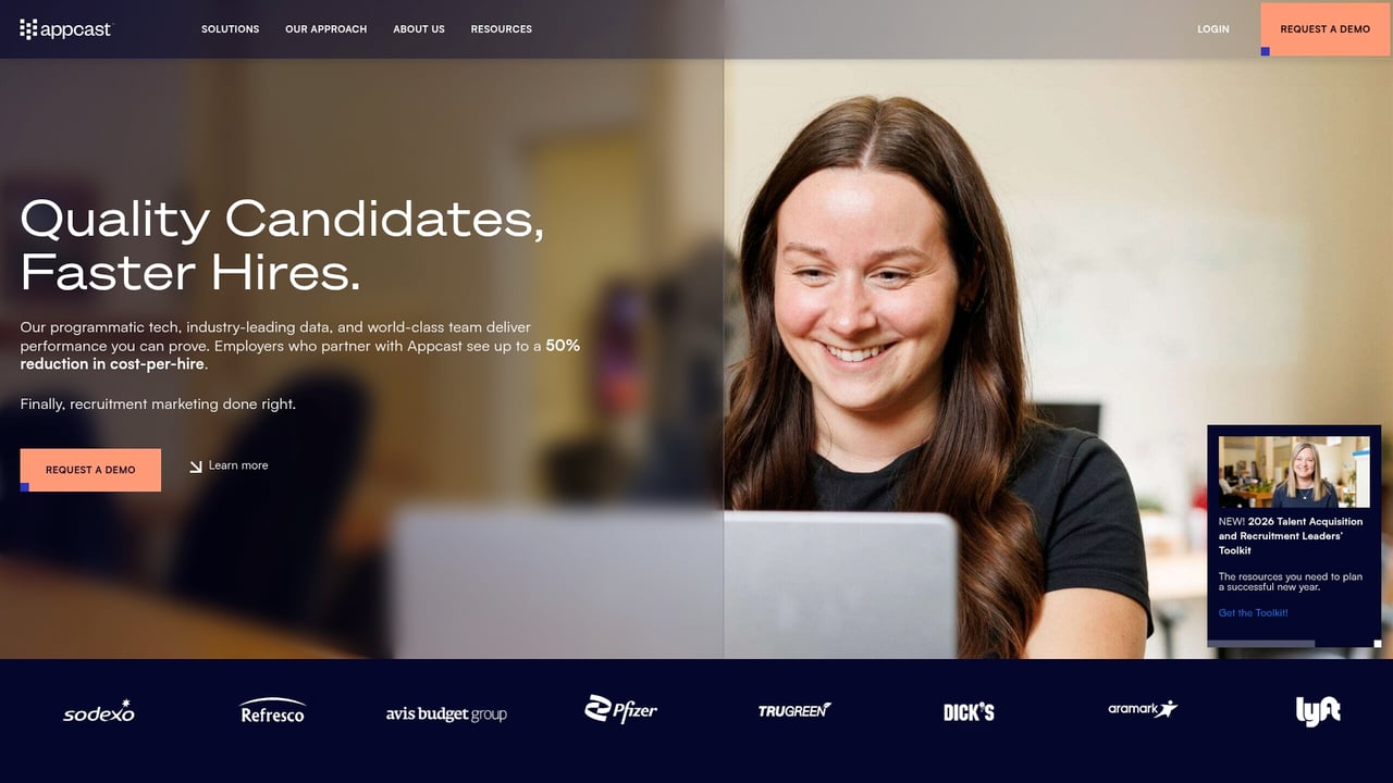 Screenshot of Appcast website