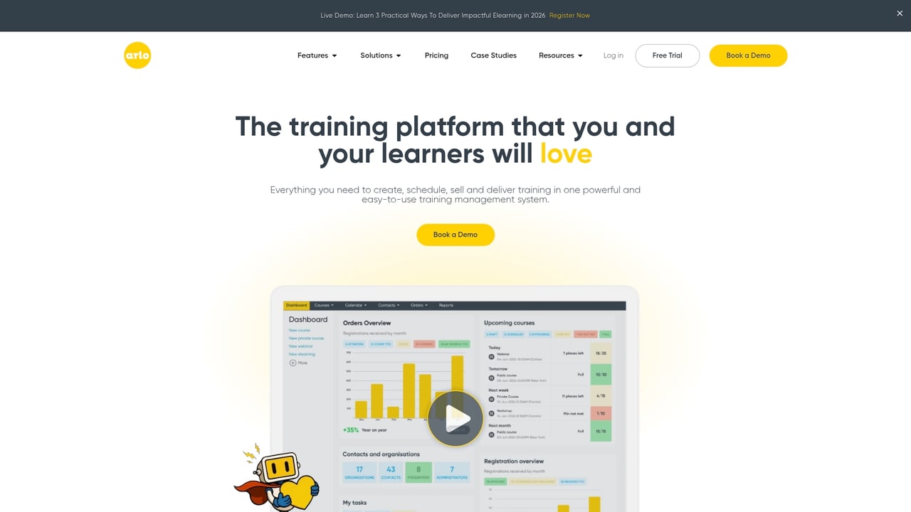 Screenshot of Arlo website