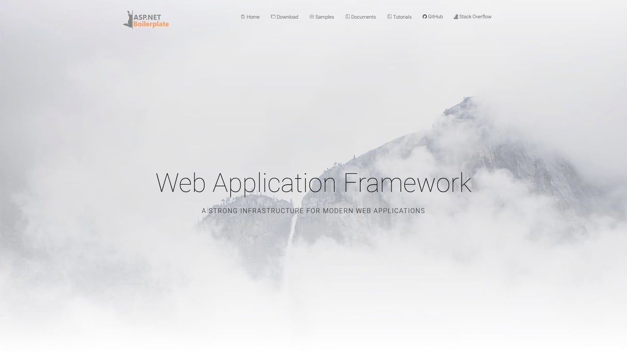 Screenshot of ASP.NET Boilerplate website