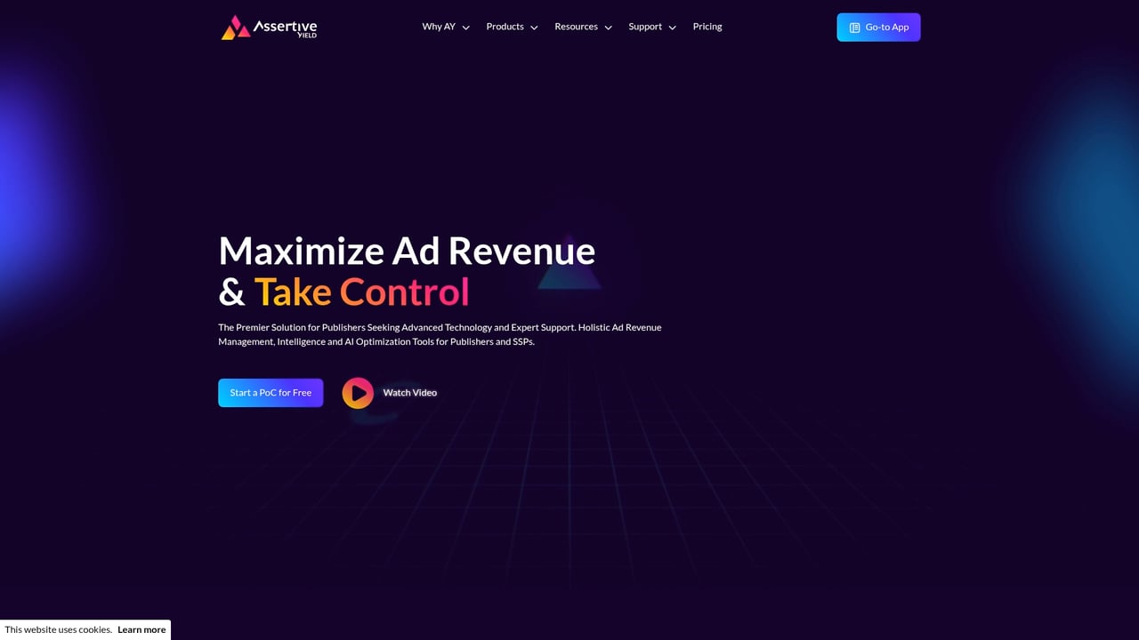 Screenshot of Assertive Yield website