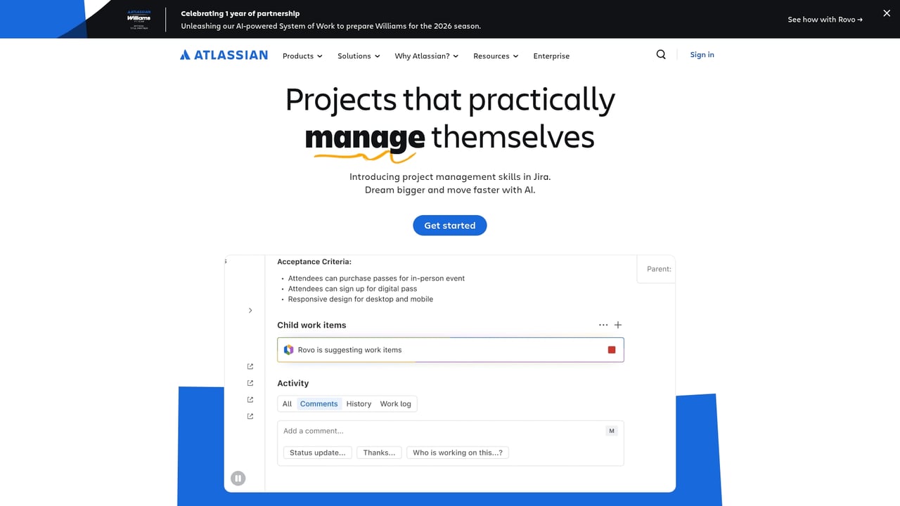 Screenshot of Atlassian Confluence website
