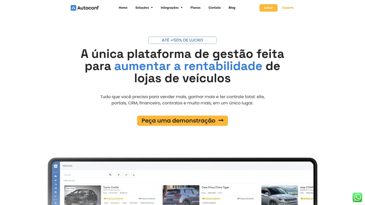 Screenshot of Autoconf website