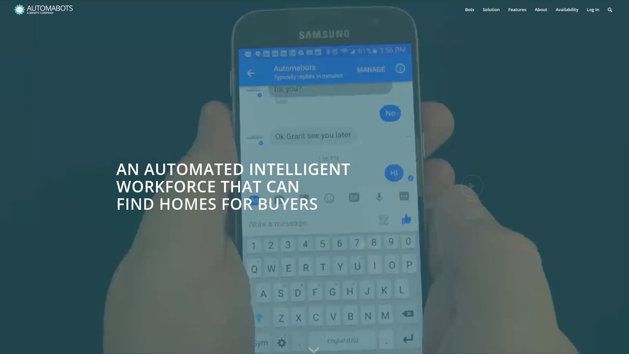Screenshot of Automabots website