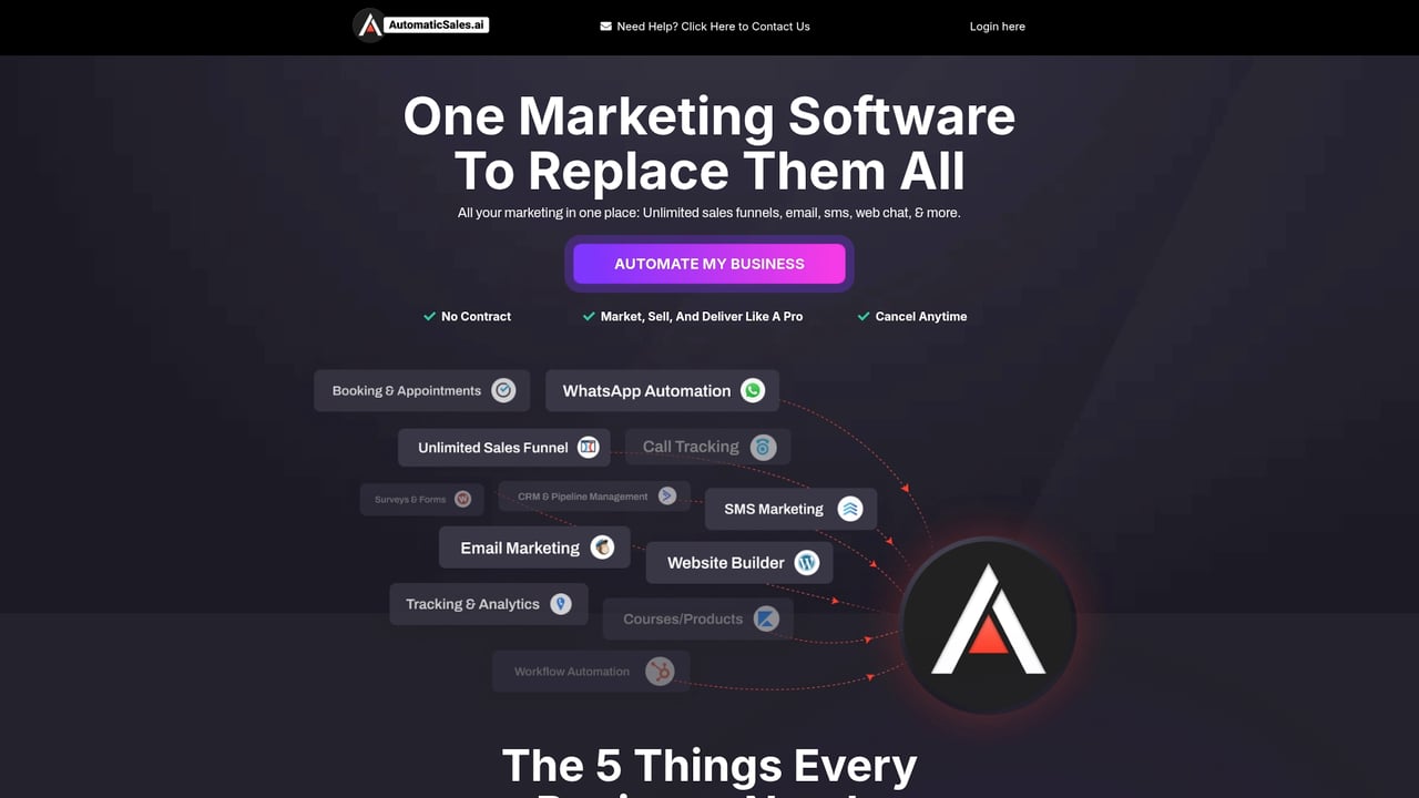 Screenshot of AutomaticSales website