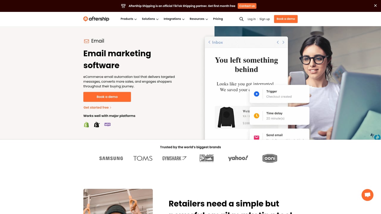 Screenshot of Automizely website