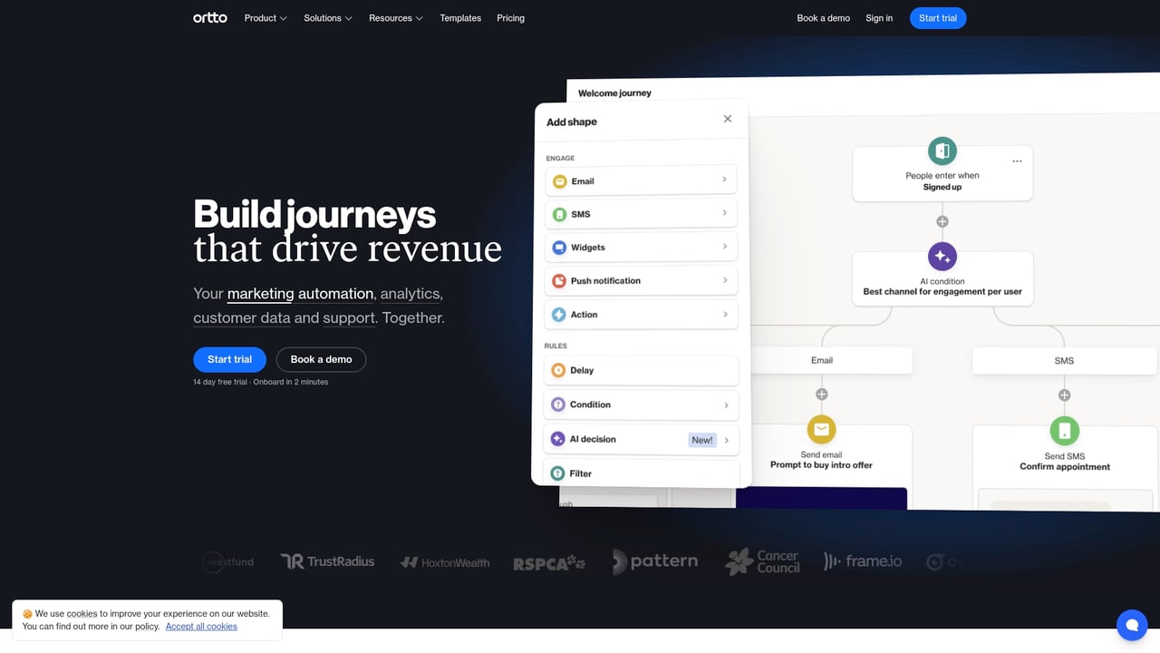 Screenshot of Autopilot website