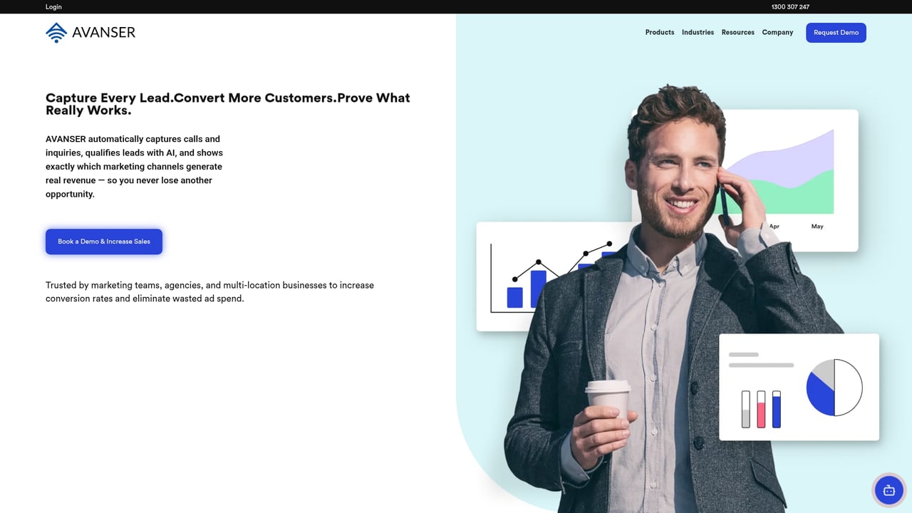 Screenshot of Avanser website