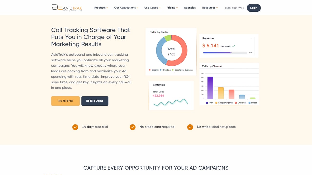 Screenshot of AvidTrak website