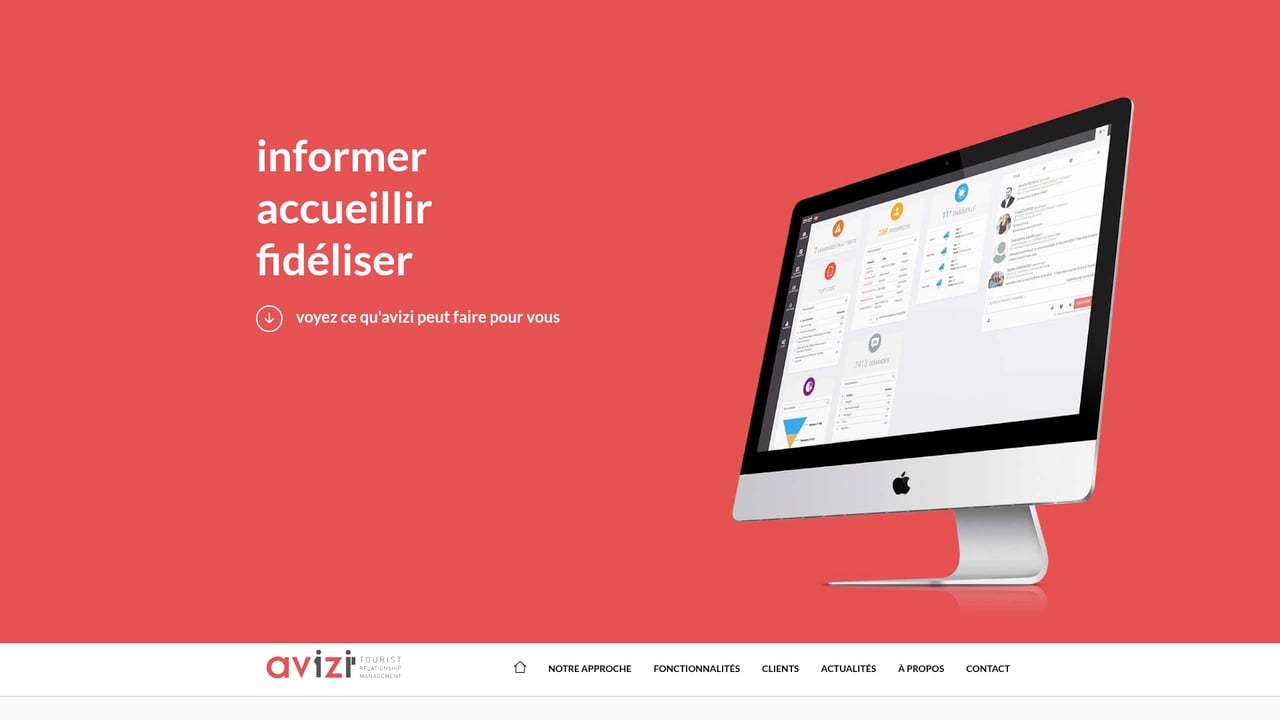Screenshot of Avizi website