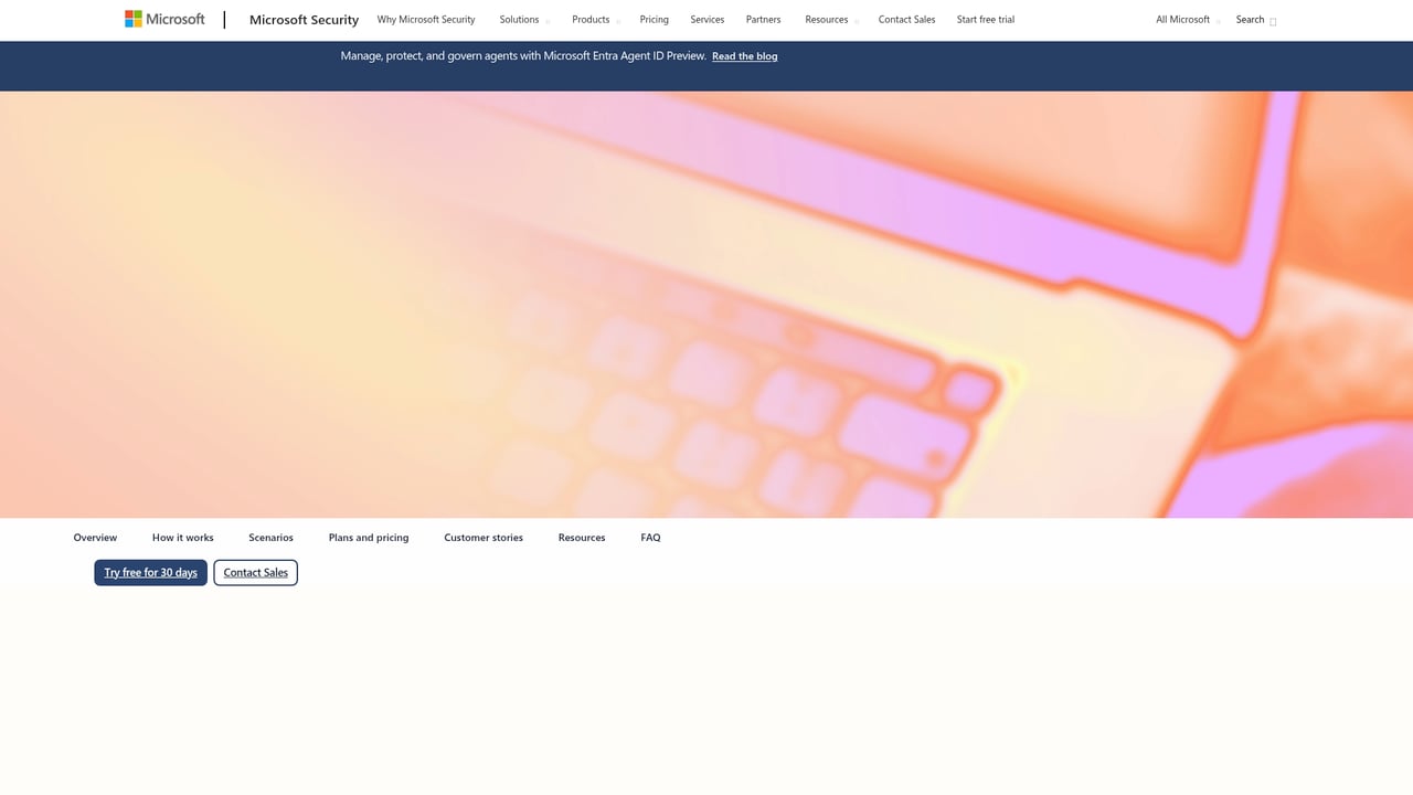 Screenshot of Azure AD B2C website