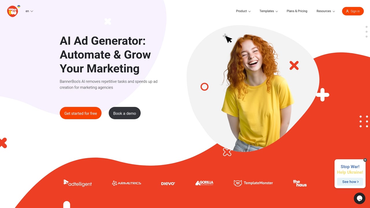 Screenshot of BannerBoo website