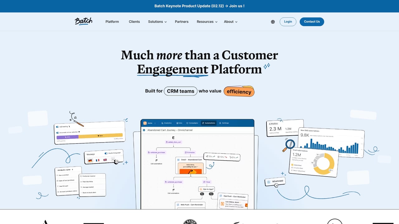 Screenshot of Batch website