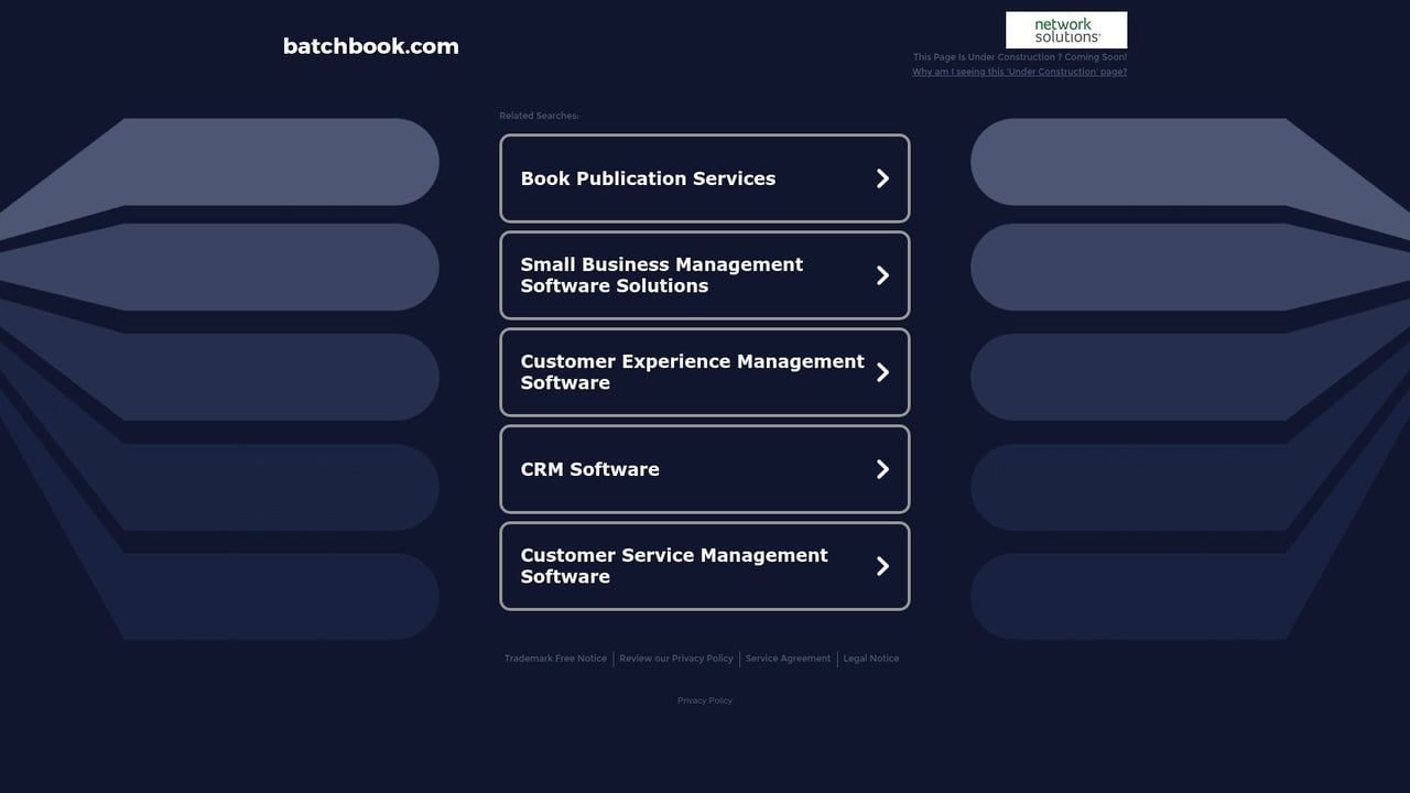 Screenshot of Batchbook website