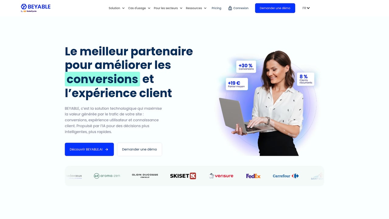 Screenshot of Beyable website