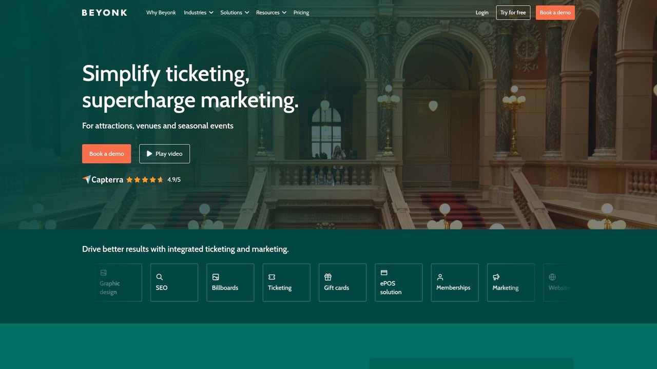 Screenshot of Beyonk website