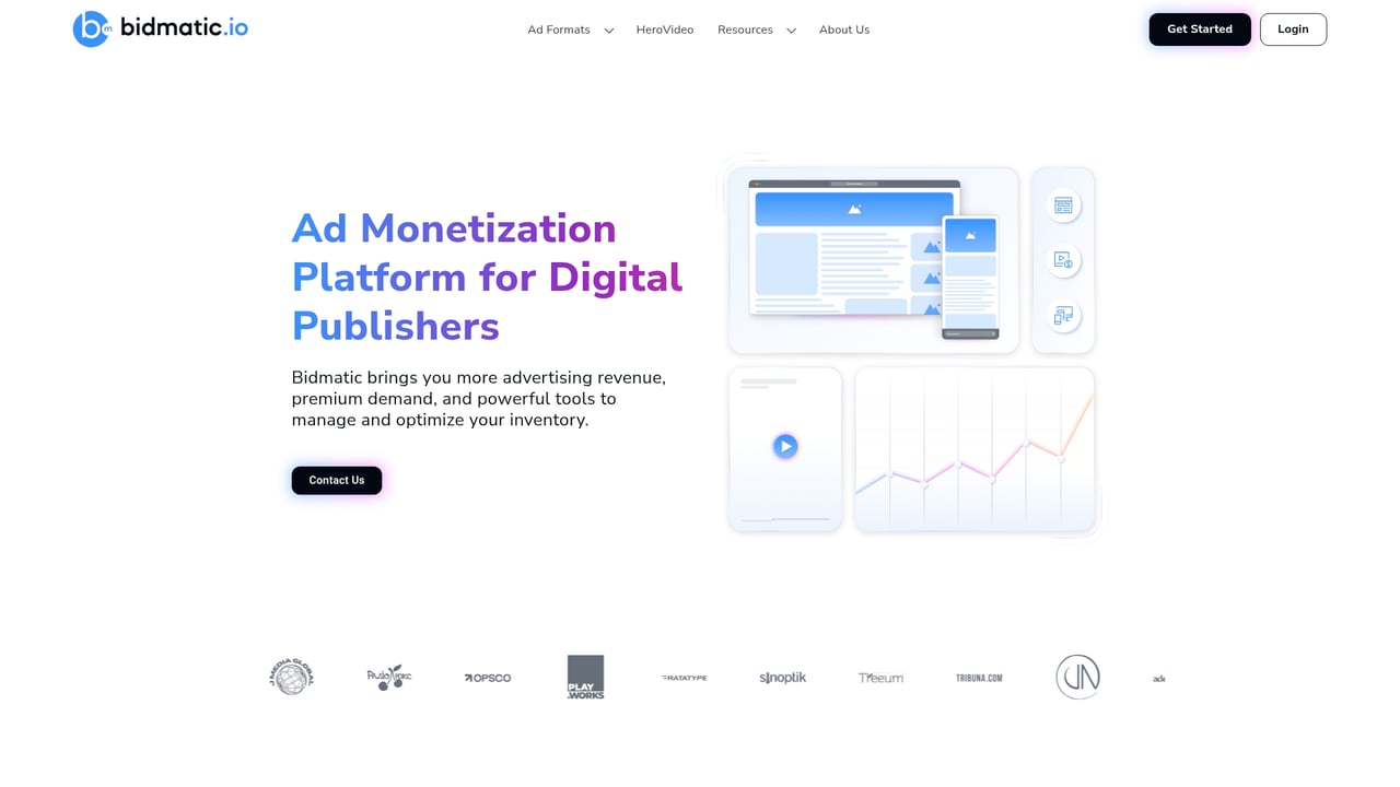 Screenshot of Bidmatic website