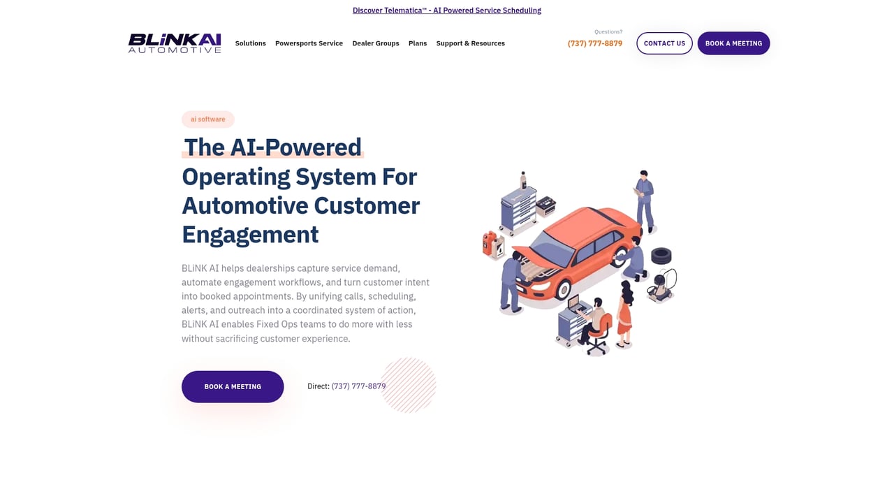 Screenshot of BLiNK AI website