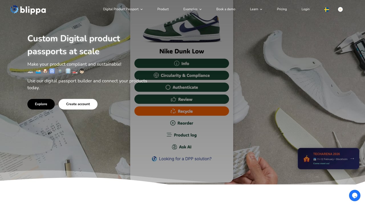 Screenshot of Blippa website