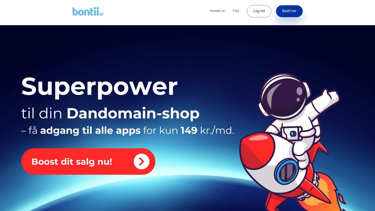 Screenshot of Bontii website