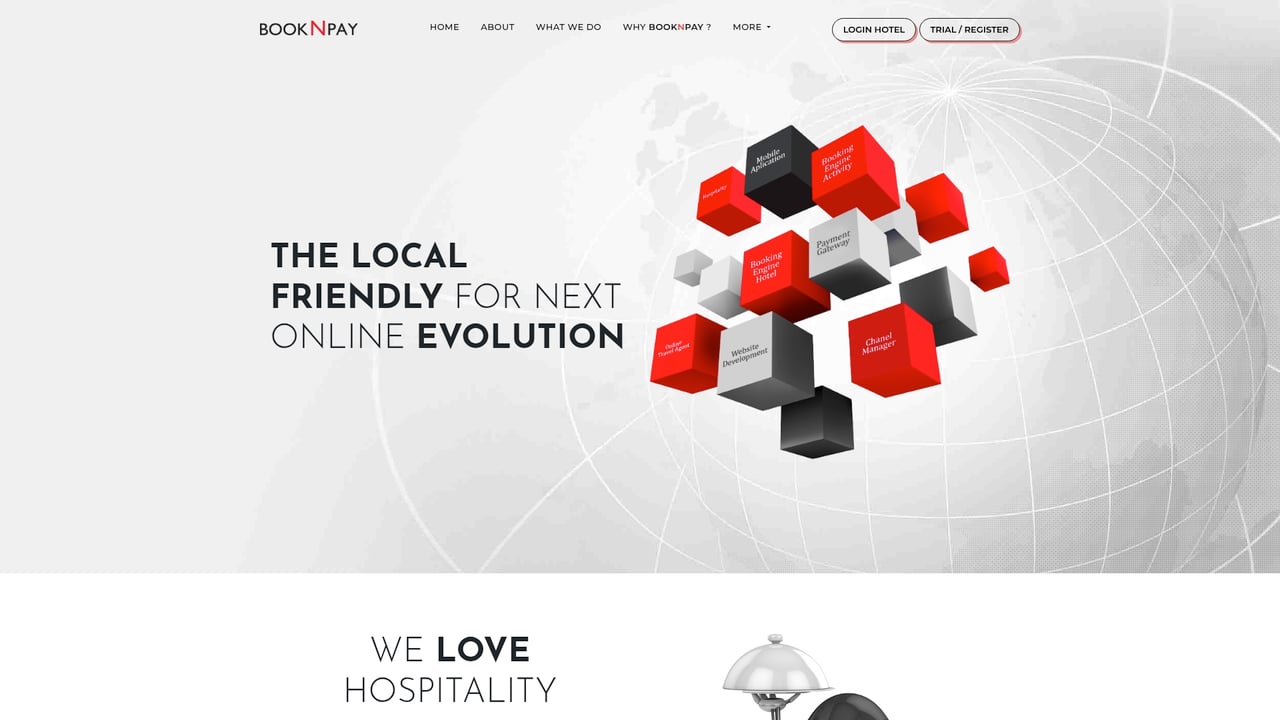 Screenshot of Book N Pay website