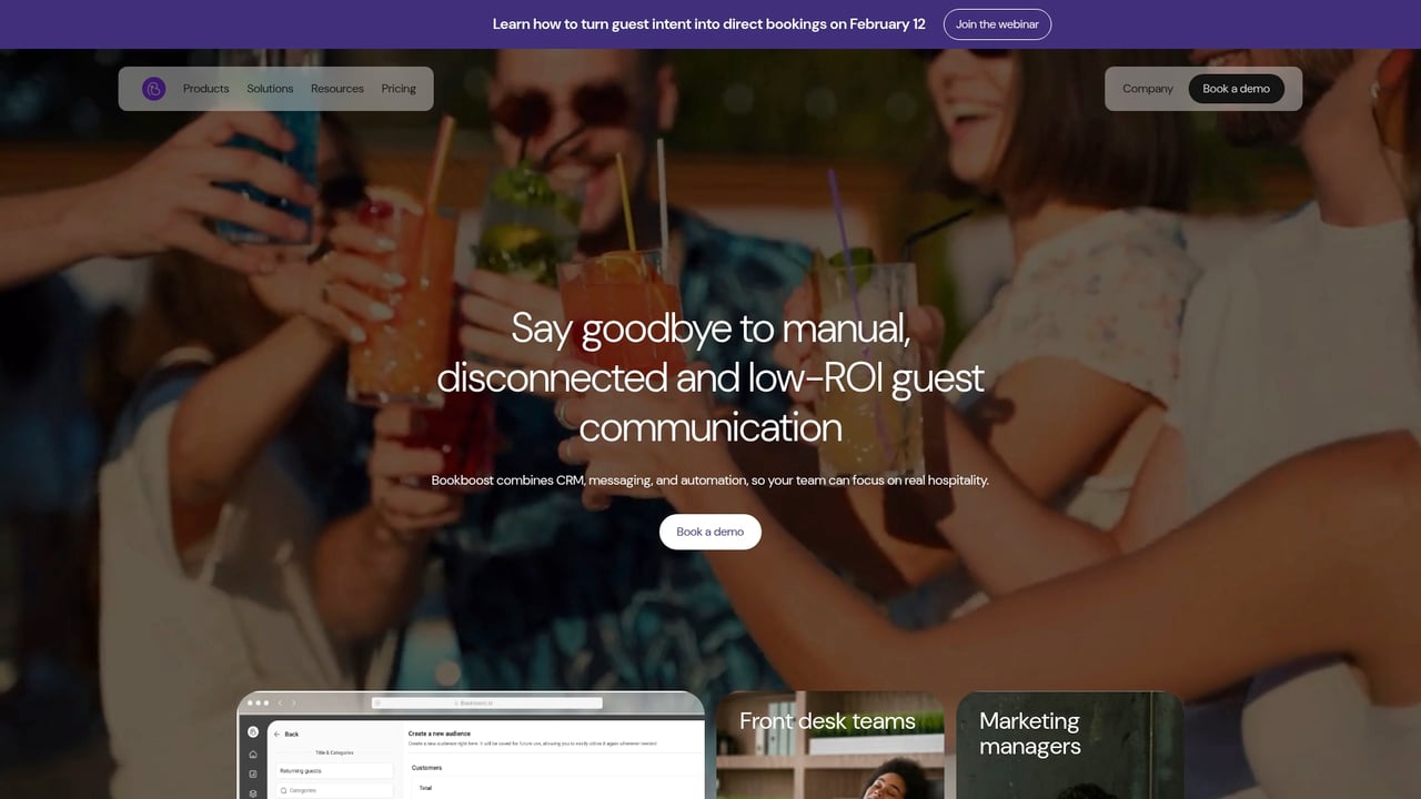 Screenshot of Bookboost website