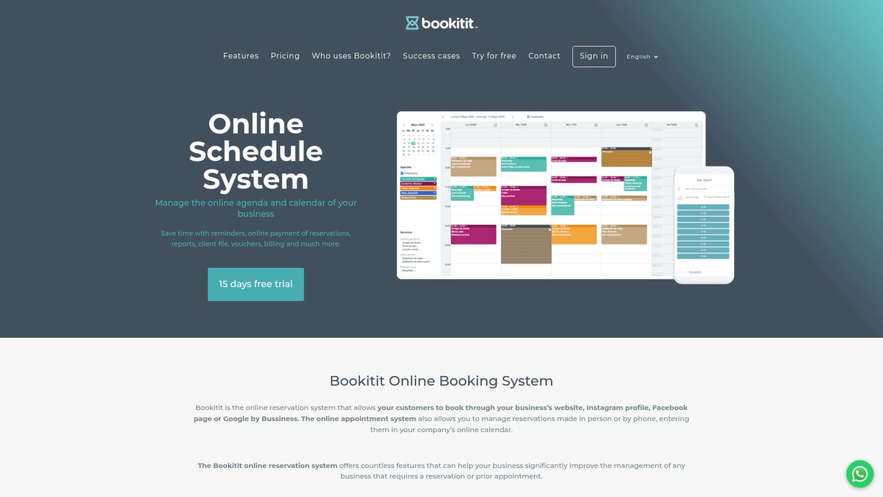 Screenshot of Bookitit website