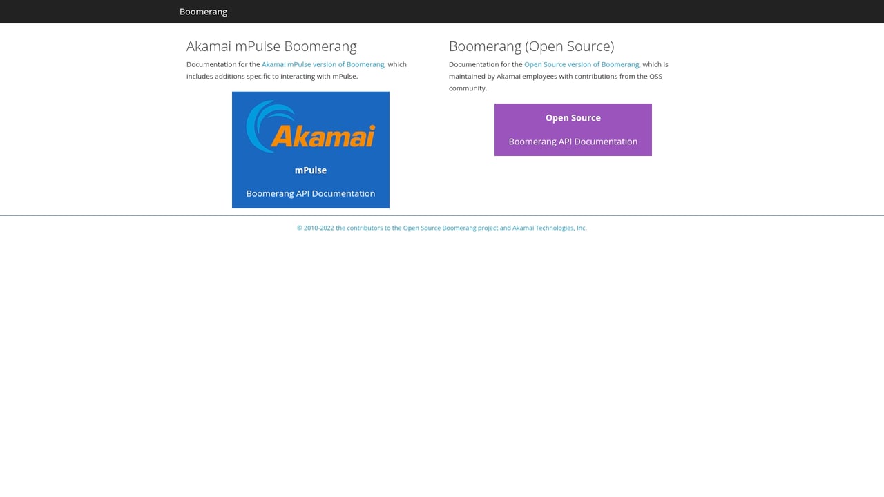 Screenshot of Boomerang website