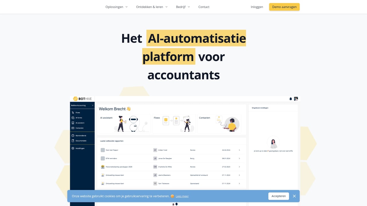 Screenshot of Bothive website