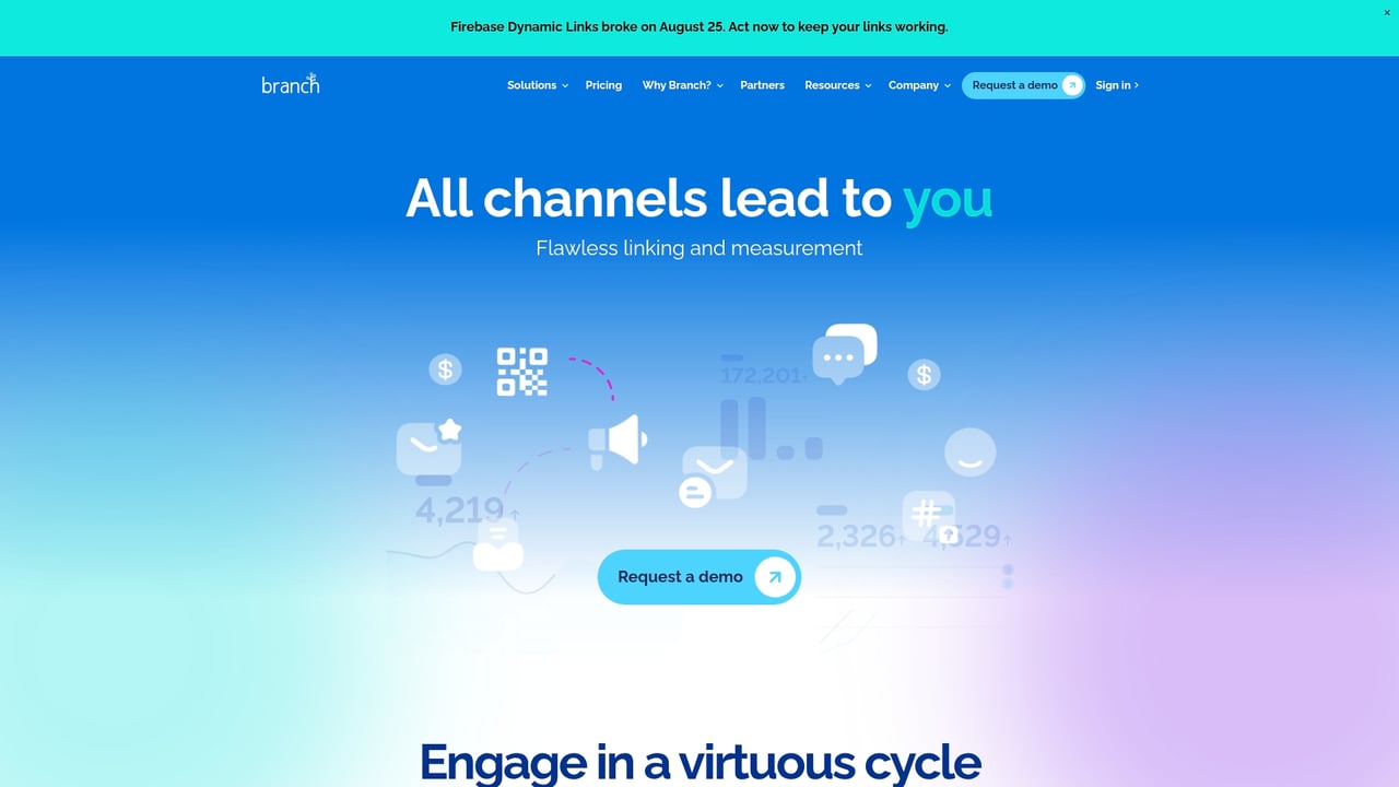 Screenshot of Branch website