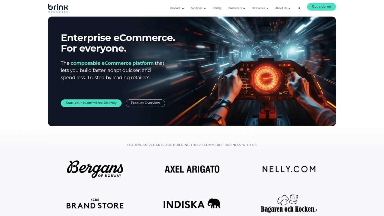 Screenshot of Brink Commerce website