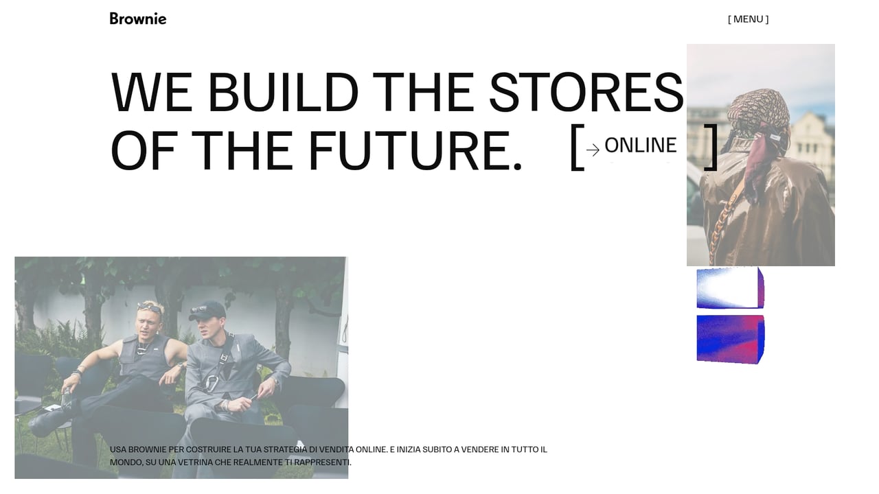 Screenshot of Brownie website